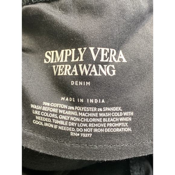 Simply Vera Vera Wang Mid Rise Bootcut Jeans Size 14 Black Denim Normcore Casual - Picture 5 of 7